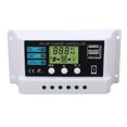 thumbnail image 1 of Contrôleur Solaire Industriel Puce LCD Affichage Surcharge Protection Régulateur Solaire 12V 24V Auto Adaptation Blanc 20A, 1 of 7
