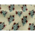 thumbnail image 4 of oneOone Viscose Jersey Fabric Leaves & Floral Block Printed Craft Fabric BTY 60 Inch Wide, 4 of 4