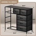thumbnail image 3 of Sorbus Commode en Tissu à 9 Tiroirs pour Chambre - Haute Commode de Rangement pour Vêtements, Garde-Robe Autoportante Portable avec Tiroirs en Faux Bois, Rangez Vêtements, Désordre, Linge., 3 of 4