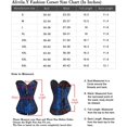 thumbnail image 5 of Womens Vintage Floral Denim Overbust Corset Bustier Top, 5 of 5