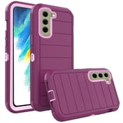 Asuwish Phone Case for Samsung Galaxy S21 FE 5G Hybrid Rugged Shockproof Hard Protective Drop Proof Full Body Heavy Duty Mobile Cell Cover S 21 EF S21FE5G UW S21FE 21S G5 6.4 inch Women Men Purple