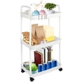 thumbnail image 2 of YOPTOP Chariot de Rangement à 3 Niveaux sur Roulettes Petit Chariot Utilitaire Chariot d'Organisation avec Roues Verrouillables Chariot de Rangement sur Roulettes Organisateur Étagère Chariot pour Cuisine Salle de Bain Salon Chambre Espaces, Blanc, 2 of 8