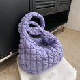 thumbnail image 3 of Large Capacity Hobo Bag Solid Color Quilted Satchel Bags for Women Birthday Gift, 3 of 9
