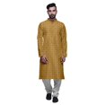 thumbnail image 1 of Atasi Designer Kurta Pajama For Men Printed Straight Kurta Set Summer Clothing, 1 of 5