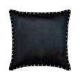 thumbnail image 1 of The HomeCentric Decorative Black Pack of 2, 24x24 inch (60x60 cm) Throw Pillow Cases, Velvet Border & Sequins Throw Pillows For Sofa, Solid Color Pattern Modern Style Easter - Blagden, 1 of 3