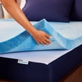 thumbnail image 2 of Sleep Innovations 3 Inch Cooling Gel Infused Memory Foam Mattress Topper, Twin Size, Cool Comfort, Medium Support, 2 of 2