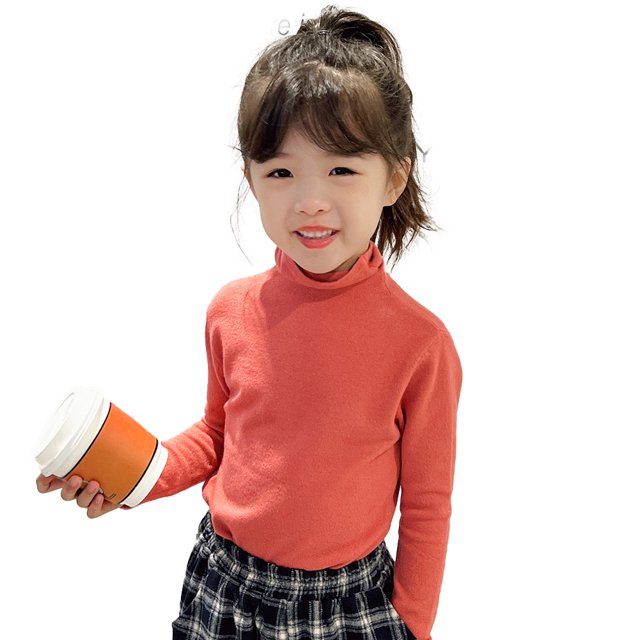 Qudderr Chandails pour Filles Tout-Petits 2-13 Ans Pull à Col Roulé Manches Longues Automne Hiver