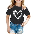 thumbnail image 2 of WEAIXIMIUNG T-Shirt Dinosaure Fille Enfant Filles Mignon Graphique Col Rond Manches Courtes Tee Été Décontracté T-Shirt 140, 2 of 6