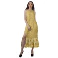 thumbnail image 1 of Moomaya Robe Longue Maxi de Fête pour Femmes en Rayonne Imprimée à Encolure Licou avec Fente avant, 1 of 4