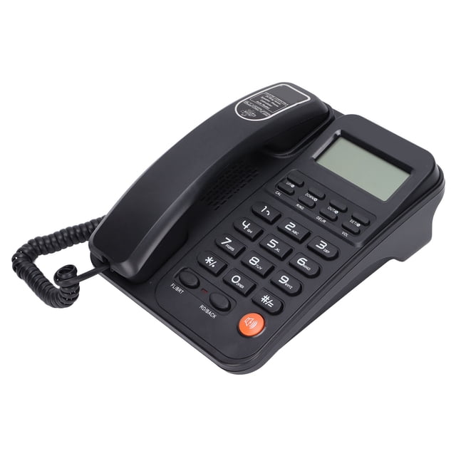 Office Phone, Free Battery Extension Interface Caller ID Landline Pre Dial Function Office Telephone For Office Hotel Home Black,White