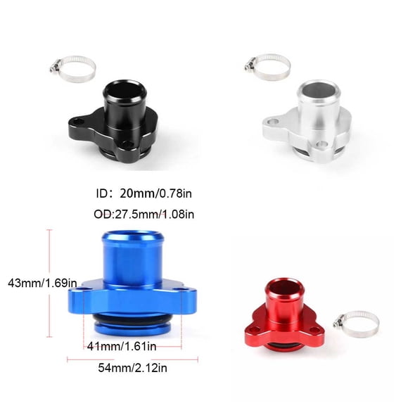 Ruiboury Water Hose Aluminum Repairing Part Cooling System Vehicle Tools Supplies Cars Fittings Fitting Coolant Red Black Red