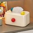 thumbnail image 3 of Tissue Box for Living Room | Cute Cream Plastic Holder | -Inspired Toaster Design | Large Opening | Decorative Coffee Table Storage | 7.6"x6"x5" Home Organizer, 3 of 6