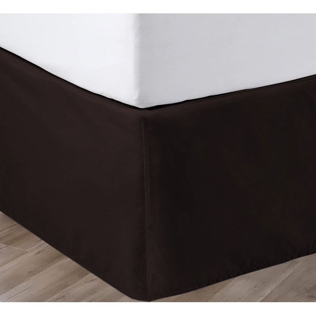 SGI Bedding 12 Inch Pleated Bed Skirt | Microfiber Bed Skirt | Fade Resistant, Wrinkle Free, Anti-static, Decorative, Extra Storage Space, Clutter-Free | King-12", Chocolate