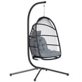 thumbnail image 1 of Outsunny Hanging Egg Chair with Stand, Foldable Hammock Chair, Dark Grey, 1 of 10