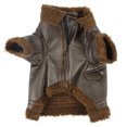thumbnail image 2 of Dog Leather Jacket, Waterproof Dog Jacket Coat Windproof Warm  for Outdoor for Winter M, 2 of 8