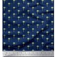 thumbnail image 1 of Soimoi Blue Poly Georgette Fabric Palm Leaves Decor Fabric Printed BTY 42 Inch Wide, 1 of 3