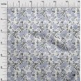 thumbnail image 2 of oneOone Viscose Chiffon Fabric Leaves & Floral Ikat Decor Fabric Printed BTY 42 Inch Wide, 2 of 4