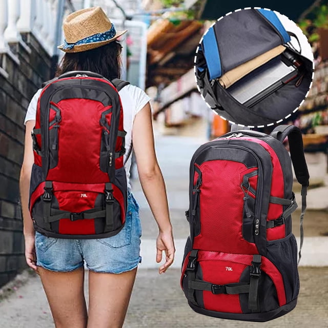 RXIRUCGD 2025 New Multi Functional Mountaineering Bag Summer Large Capacity Waterproof Outdoor Hiking Backpack Travel Load Reduction Backpack