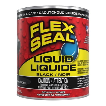Flex Seal Liquide, Revêtement d'Étanchéité en Caoutchouc, Noir, 32 Oz