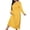 Yellow, variant on Womens Long Sleeve Nightgown Casual Crewneck Polka Dot Sleep Tshirts Dress Sleepwear Soft Pullover Nightdress Navy, XL