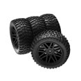 thumbnail image 2 of MERIGLARE 4 Pieces 1/10 RC Off Road Tires and Wheels Good Grip Wheel Rim and Tires Set black, 2 of 9