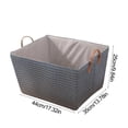 thumbnail image 3 of Birdeem Foldable Laundry Basket,Collapsible Dirty Clothes Hamper with Leather Rope Handle,Stands Independently Large Capacity for Home Bathroom Bedroom,Canvas Storage Basket Space Saving Design, 3 of 9