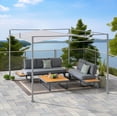 thumbnail image 1 of Sunjoy 10 ft. x 10 ft. Pergola Outdoor Metal Pergola Gazebo Canopy Patio For Garden Backyard Party, 1 of 10