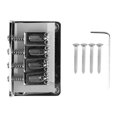 thumbnail image 2 of 4 String Guitar Bridge, Durable Guitar Bridge Metal Fixed Hardtail Saddle Musical Replacement Parts For Electric Guitars Bass Ukulele, 2 of 8