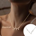 thumbnail image 4 of Ins Constellations Theme Friendship Necklace Rhinestone Comfortable Delicate with Display Card Pendant for Lover Festival Gifts Pisces Silver, 4 of 6