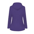 thumbnail image 3 of Veste Courte Femme Imperméable Unie Manteau de Pluie Extérieur Grande Taille Imperméable à Capuche Coupe-Vent Vestes Unies Manteau d'Extérieur pour Femmes en Liquidation, 3 of 4