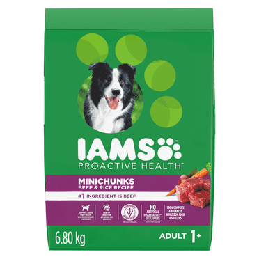 Iams Proactive Health Minichunks Beef & Rice Recipe Adult Dry Dog Food 6.80kg