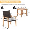thumbnail image 3 of Costway 3 PCS Patio PE Wicker Furniture Set with Coffee Table and Cushions for Front Porch, 3 of 10