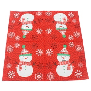 OUNONA 20Pack Snowman Paper Guest Towels Red Printed Design for Holiday Events