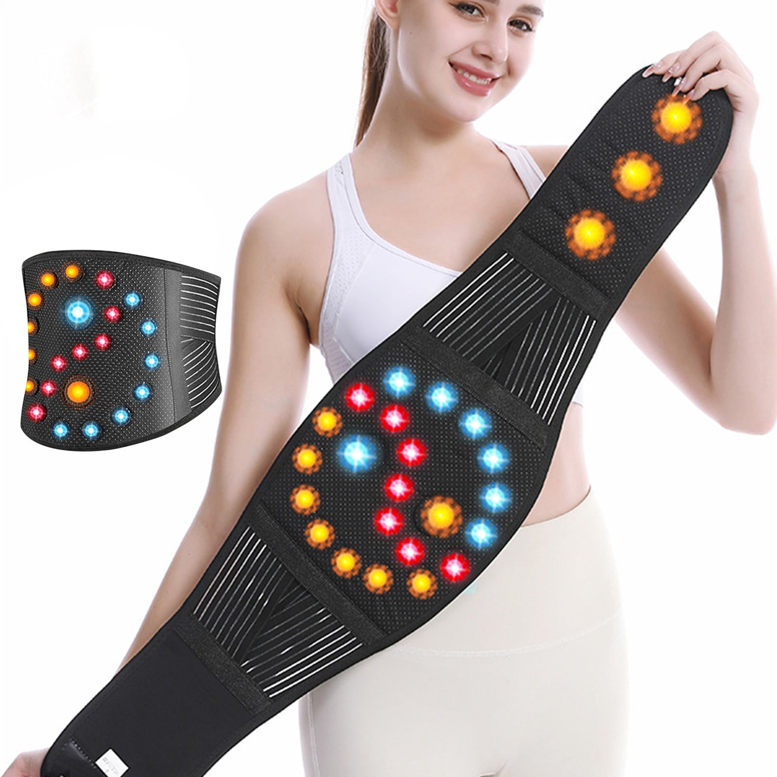 Vaidha Removable Self-heating Magnetic Support Brace Relief Back Waist Support Lumbar Brace Belt
