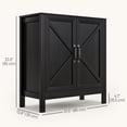 thumbnail image 3 of HOMCOM Armoire de Rangement, Buffet Bahut avec Tablette Réglable, Noir, 3 of 10