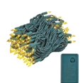 thumbnail image 1 of Novelty Lights 46.5 Feet 140 Light Incandescent Chasing Christmas String, 16 Function Controller, Yellow on Green Wire, UL Listed for Indoor/Outdoor Use, 1 of 5