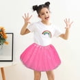 thumbnail image 2 of KIHOUT Clearance Toddler Girls Cute Party Dance Solid Color Net Yarn Sequins Stars Tulle, 2 of 5