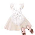 thumbnail image 3 of EYIIYE Baby Girls One-Piece Romper Lace Tutu Dress with One Letter Print, 3 of 7