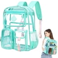 thumbnail image 1 of Clear Backpack For School PVC Transparent Bookbag For Girls Stadium Approved See Through Backpack, 1 of 9