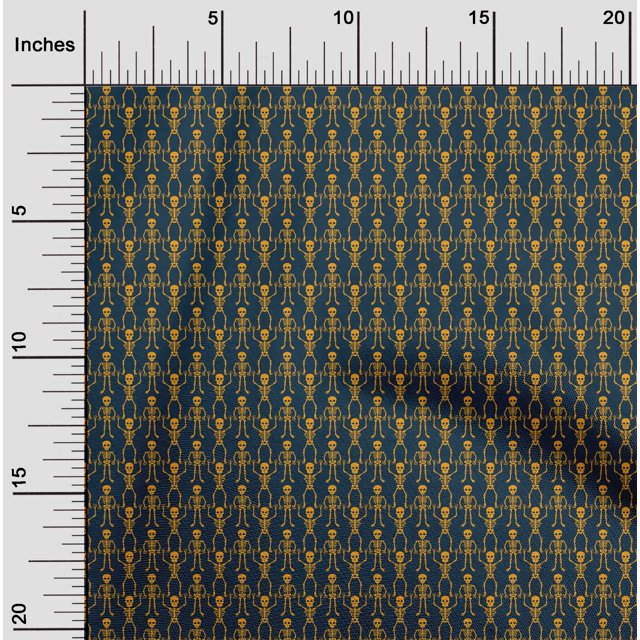 oneOone Polyester Lycra Green Vogue Fabric Skull Craft Projects Decor Fabric Printed By The Yard 56 Inch Wide