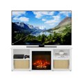 thumbnail image 3 of Furinno Montale 60 Inch TV Stand with Fireplace, Solid White, 3 of 7