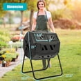 thumbnail image 3 of Costway Composteur à Tumbling 40 Gallons Bac à Compost de Jardin Rotatif avec Double Chambre, 3 of 10
