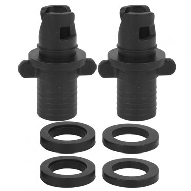 Cergrey Adaptateur de Valve d'Air de Planche de Surf, Connecteur de Valve d'Air de Kayak Noir Accessoire de Planche de Surf de Gonflage d'Adaptateur de Valve de Bateau, Valve de Gonflage de Bateau
