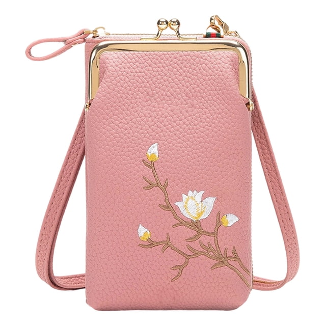 Tyidzon Women Sling -Body Wallet With Mobile Cell Phone Small Crossbody Purses For Women