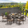 thumbnail image 2 of Outsunny 7 Pieces Patio Dining Set for 6, Aluminum Patio Table and Chairs, 2 of 10