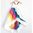 thumbnail image 1 of Girls Summer Dress  Rainbow Print Strap Dress  Party Backless Dress, 1 of 8