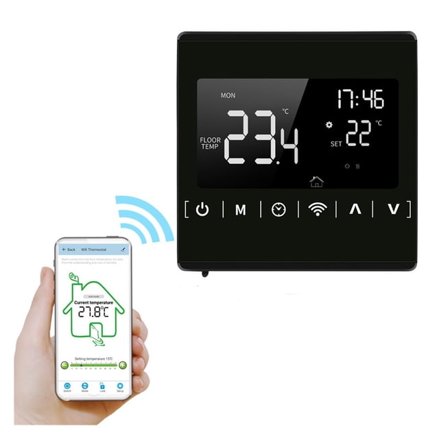 Thermostat Smart WIFI Temperature Controller Switch Sales Mobile APP Voice Thermostat Water Floor Heating Electric Floor Heating Wall-hung Boiler ,Easy to Install