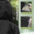 thumbnail image 4 of Clearance! Baberdicy Unisex Solid Color Hooded Zippered Poncho Shawl Black, 4 of 7