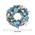 thumbnail image 3 of TIMIFIS Pre-Lit Artificial Christmas Wreath, With Balls And Plastic Flower, Bowknot, Rattan, Christmas Decorations for Home Front Door Window Xmas Tree Holiday Party, 3 of 6