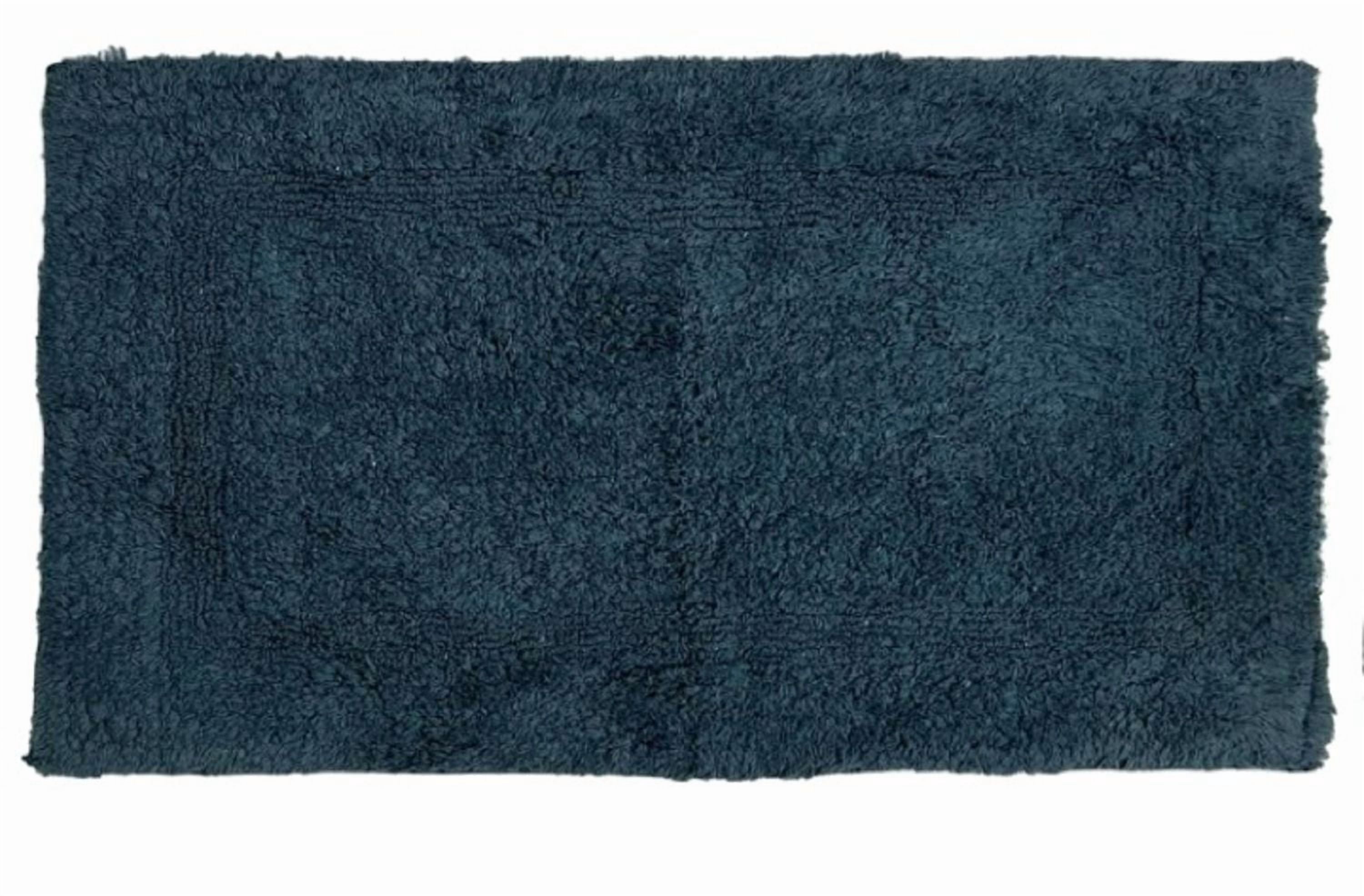 Blue Cotton Bathmat – 20" x 30" (pack of 2), Soft & Absorbent, Perfect for Bathroom & Everyday Use